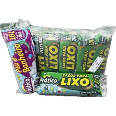 Imagem de Kit 10 saco de lixo em rolo 100 litros reforçado - E A COSTA 