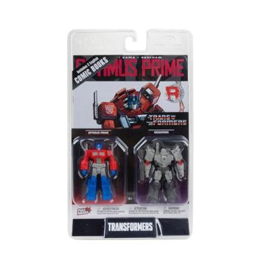 Imagem de Transformers Page Punchers 2 bonecos Optimus Prime e Megatron de 7,6 cm com 2 brinquedos McFarlane Comics