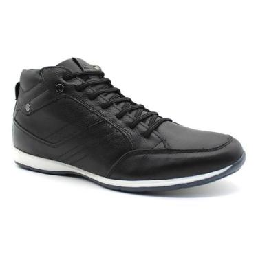 Imagem de Bota Masculina Casual em Couro com Elástico e Ziper Lateral NE-1008 - 