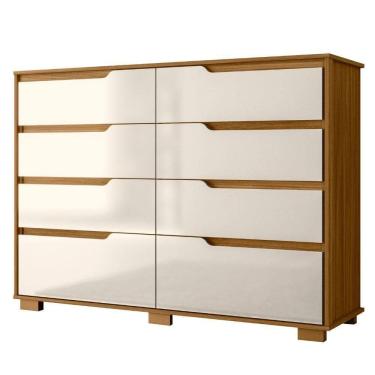 Imagem de Cômoda Georgia 8 Gavetas Freijó Off White Moval