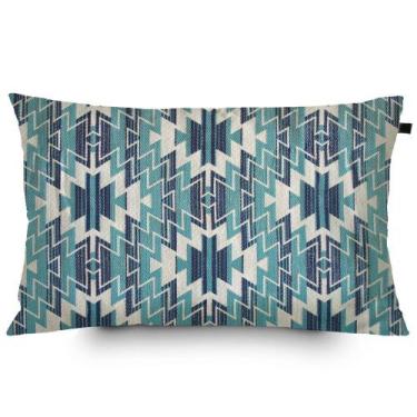 Imagem de Almofada Retangular Jacquard Tripolli 30x50cm Nilo Azul - FASTLAR