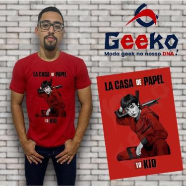 Imagem de Camiseta Tóquio La Casa de Papel Geeko, Vermelho gola careca, GG
