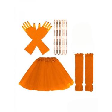 Imagem de Kit Fantasias Anos 80 Laranja - Festas e Fantasias