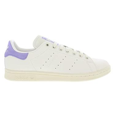 Imagem de adidas Tênis unissex adulto Stan Smith (2016), Creme/roxo, 14