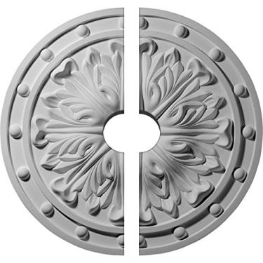 Imagem de Medalhão de teto Ekena Millwork 20 1/2 pol. de diâmetro externo x 2 pol. de ID x 1 1/2 pol. P Foster Acanthus Leaf, Divisor, 20 1/2"OD x 3 1/2"ID x 1 1/2"P (Fits Canopies up to 3 1/2"), Factory Primed