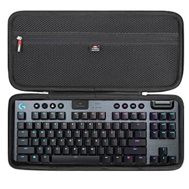 Imagem de FBLFOBELI Estojo rígido de EVA para teclado mecânico para jogos Logitech G915 TKL Tenkeyless Lightspeed sem fio RGB, bolsa de transporte de viagem (apenas estojo)