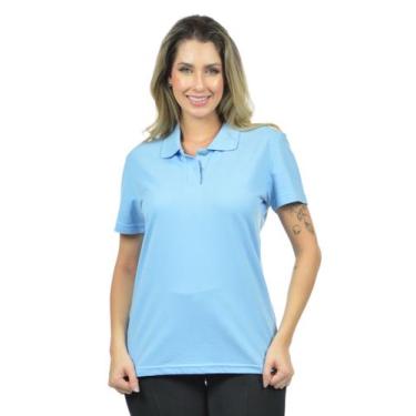 Imagem de Polo piquet feminina fenomenal, Azul bebe, P