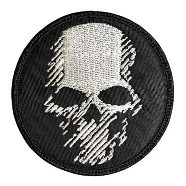 Imagem de Logotipo de caveira Ghost Recon Wildlands - Engraçado Tático Militar Moral Bordado Patch Hook Backing