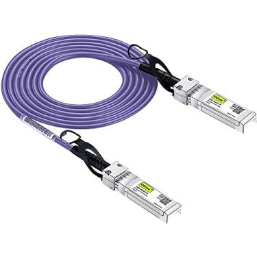 Imagem de 10Gtek [Cabo SFP+ DAC 10G muito colorido - Cabo SFP Twinax para Cisco SFP-H10GB-CU0.5M, Ubiquiti UniFi, D-Link, Supermicro, Netgear, Mikrotik, Fortinet, 0,5 metro (0,5 m)