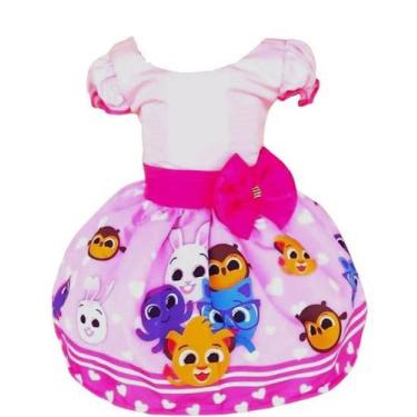 Imagem de Vestido Temático Infantil Bolo Fofo Rosa Busto Liso - Nalu_kids, 4