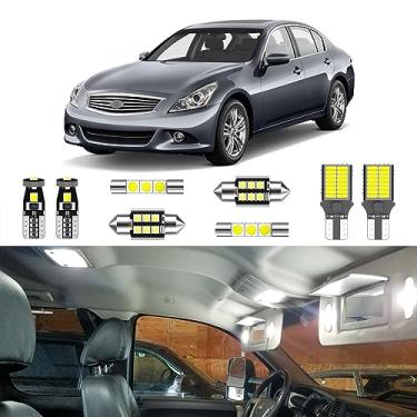 Imagem de LIGHSTA Kit de luz interior de LED branco super brilhante com 12 peças para Infiniti G35 G37 Sedan 2007 2008 2009 2010 2011 2012 2013 2014 + luzes para placa de licença e ferramenta de instalação