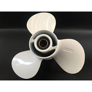 Imagem de Hélice de motor de barco 664-45945-01-EL 664-45945-00-EL F25-0408000 para Yamaha Parsun Hidea Outboard C 20HP 30HP 25HP 3 x 9 7/8 x 10 1/2 Material de barco de alumínio motor de 2/4 tempos