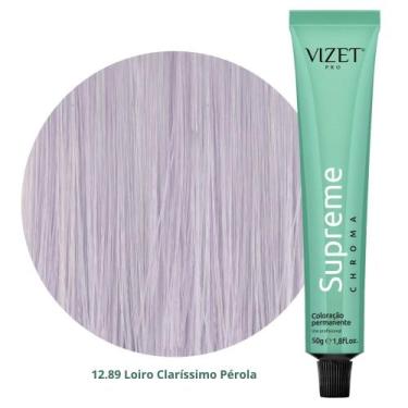 Imagem de Coloração Supreme Chroma 12.89 Loiro Claríssimo Pérola 50gr Vizet