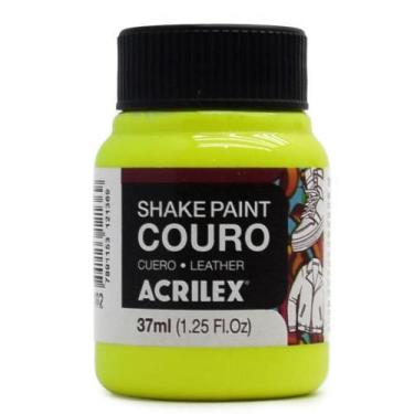 Imagem de Tinta para Couro Shake Paint Acrilex 37ml, 102 AMARELO LIMÃO