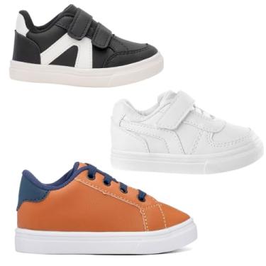 Imagem de Combo Infantil 3 Pares Tenis Casual Menino My Funfy Kids 01 Masculino. (Preto, BR, Criança de 4 a 8 anos, Numérico, 27)