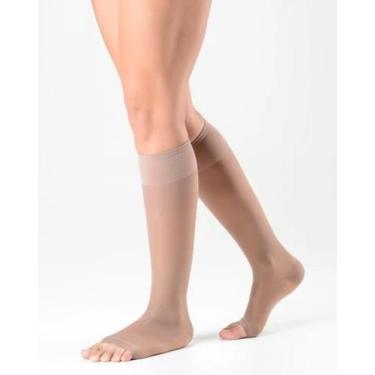 Imagem de Meia 3/4 Panturrilha 120A 15-20 Mmhg Ponteira Aberta Sigvaris Natural 