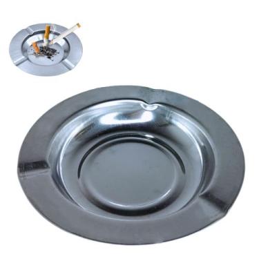 Imagem de Cinzeiro de cigarro bar restaurante multiuso redondo inox - Dasshaus C