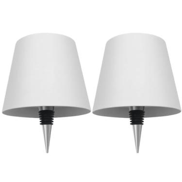 Imagem de GZKPL Kit de 2 lâmpadas de garrafa sem fio, lâmpada de LED recarregável para garrafas, abajur, luz de licor, luminária de mesa com 3 cores reguláveis ao toque para qualquer garrafa, bar, restaurante,