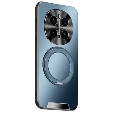 Imagem de POYUFRG Capa fashion para Honor Magic 7 Pro/7, anel giratório magnético, proteção de lente fina, capa antiqueda, azul, 7 Pro