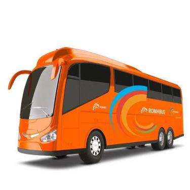 Imagem de Ônibus Roma Bus Executive - 48,5cm - Roma Brinquedos, Laranja