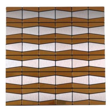 Imagem de Pastilha Aluminio Adesiva Decoração Banheiro Cozinha Onda Ma - NeoBlue