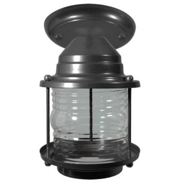 Imagem de Luminária Plafon Lampião Colonial de Parede Preta Vintage - Jota Ilumi