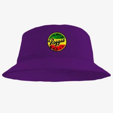 Imagem de Chapéu Bucket Hat Estampado Reggae - MP Moda Masculina, Único, Roxo