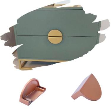 Imagem de Puxador de Gaveta Armário de Alta qualidade Rose Fosco 64mm - Compras 