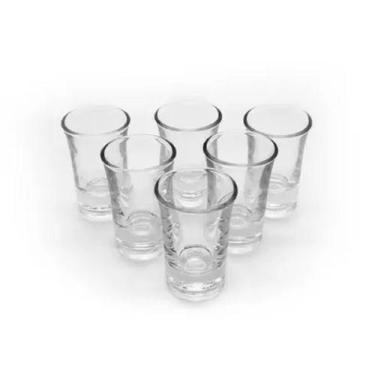 Imagem de Kit C/ 6 Copos de Dose de Vidro 35ml Shot Dose Vodka Tequila - DAGIA