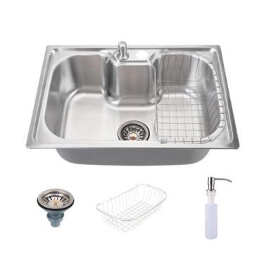 Imagem de Cuba Pia Gourmet Cozinha em Aço Inox Com Acessórios 60x42cm - KOKAY