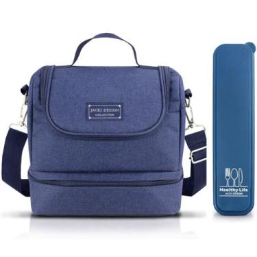 Imagem de Bolsa Térmica Lancheira Necessaire Concept Marmita Lanches Bebidas 2 C