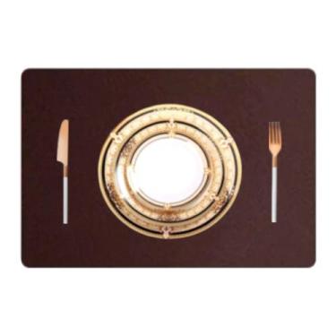 Imagem de 14 Jogo Americano COURO  Impermeável Limpa Facil para MESA - GENERTOY,