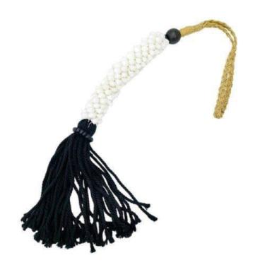 Imagem de Colar de Mesa Decorativo Preto Branco Bege Fino Design Luxo - LUXdécor