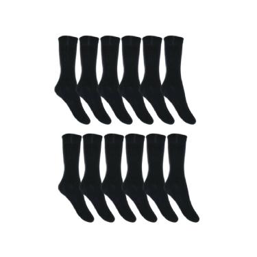 Imagem de Kit 12 Pares de Meias de Futebol Poliamida Juvenil - 33/37