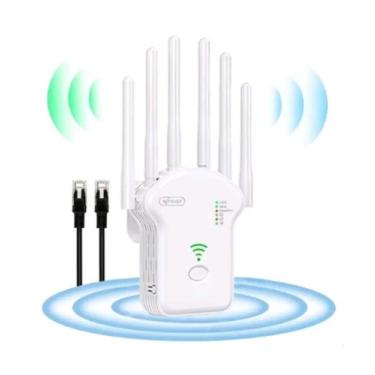 Imagem de Repetidor Wifi 1200m 6 Antenas Roteador Amplificador De Sinal Modem 30
