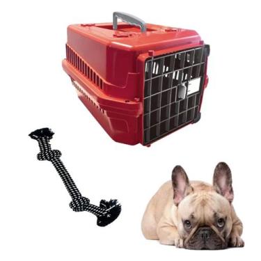 Imagem de Brinquedo Mordedor De Corda Dental + Caixa Transporte Pet N2 - MecPet