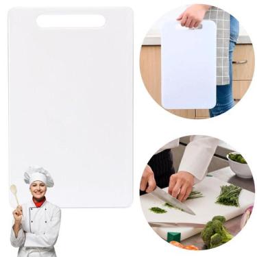 Imagem de Tábua De Carne De Pvc Branco Profissional Higienica 43X27Cm - Em Casa 