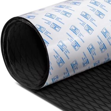 Imagem de OCEANBROAD Autoadesivo 121 cm x 40 cm piso de barco antiderrapante padrão diamante espuma EVA aderência marinha folha para Jon Boats prancha de surf SUP caiaque iate, preto