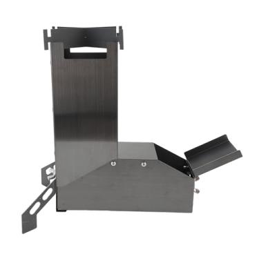 Imagem de Fogão de Acampamento a Lenha, Fogão de Acampamento de Aço Inoxidável Dobrável Com Pés de Apoio para Cozinhar Ao Ar Livre e Caminhadas