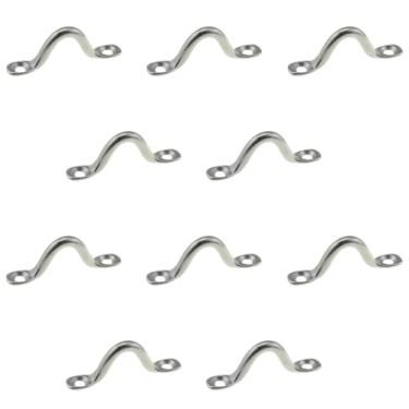 Imagem de DGZZI 10 peças M5 Marine Hardware Rigging 304 Aço Inoxidável Camelback Yacht Bow Handle 1/40.6 cm - 3/8 Polegada Prata Forma U Sela Pequena Alça para Tubo de Aço Inoxidável Mangueira de Gás