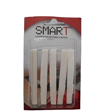 Imagem de Caixa Com 5 Rastilho Osso Natural Violão Aço 43x6x9mm Smart