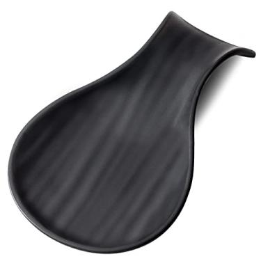 Imagem de Hasense Descanso de Colher de Porcelana para Fogão, Suporte de Colher de 7" para Concha, Espátula e Pinça, Grandes Apoios para Utensílios de Cozinha para Decoração de Bancada de Co (7,1" X 4,3" X 1")