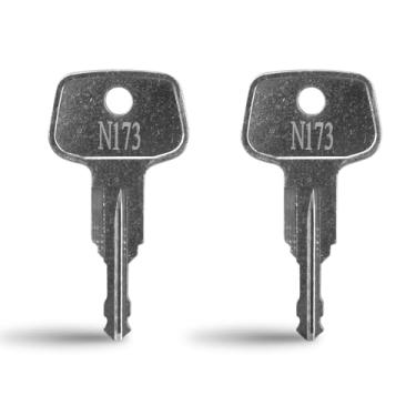 Imagem de Hugexpen Chave N173 para substituição de chave Thule, serve para acessórios de rack de teto Thule, rack de esqui de carro, chave de barras transversais etc. (2 peças)