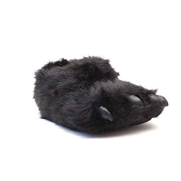 Imagem de Pantufas de animais Happy Feet para adultos e crianças, aconchegantes e confortáveis, solas de borracha resistentes, palmilha grossa de espuma viscoelástica de 2,5 cm, parte inferior antiderrapante,