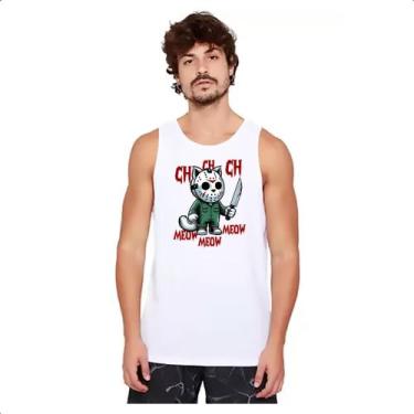 Imagem de Camiseta Regata Gato Halloween Sexta Feira 13 - Alearts, EG
