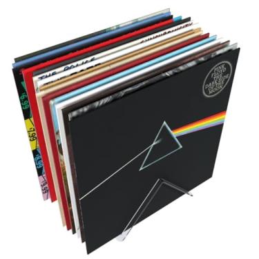 Imagem de Suporte Expositor de Mesa para Vinil e CDs – Porta LP com Capacidade para até 15 Discos