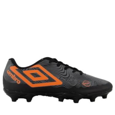 Imagem de Chuteira Umbro Orbit Campo Juvenil Preta e Laranja