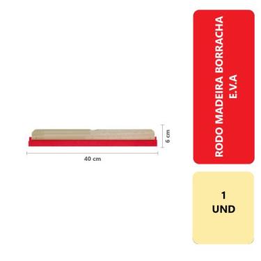 Imagem de 1 Unidade Rodo Para Limpeza De Madeira Eva Duplo 40 Cm Puxa E Seca Ban