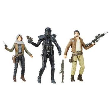 Imagem de Rogue One Star Wars 6" Black Series Figure Action Figure 3-Pack with Captain Cassian Andor, Sergeant Jyn Erso (Jedha) and Imperial Death Trooper