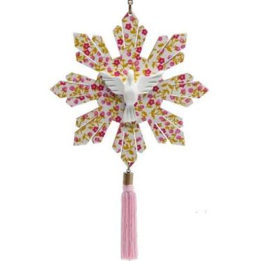 Imagem de Adorno de porta e parede Divino Espirito Santo Florido MDF - eMistico,